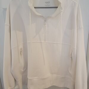 Brand New Old Navy White Zip-Up Sweater